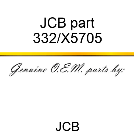 JCB part 332/X5705