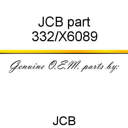 JCB part 332/X6089