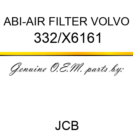 ABI-AIR FILTER VOLVO 332/X6161