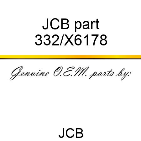 JCB part 332/X6178