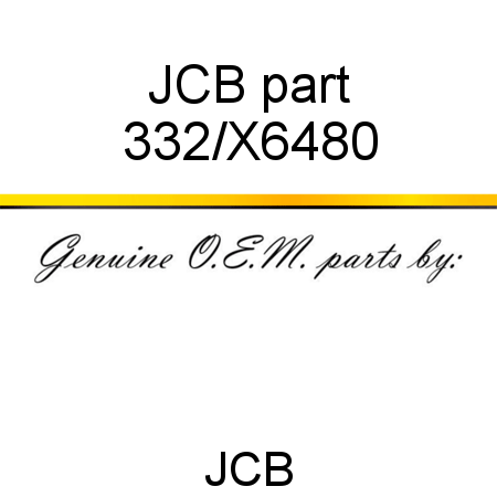 JCB part 332/X6480