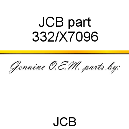 JCB part 332/X7096