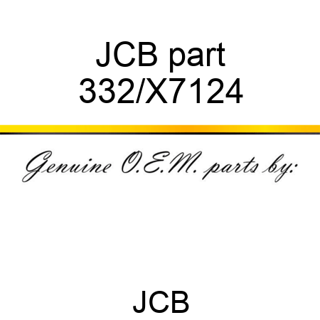 JCB part 332/X7124