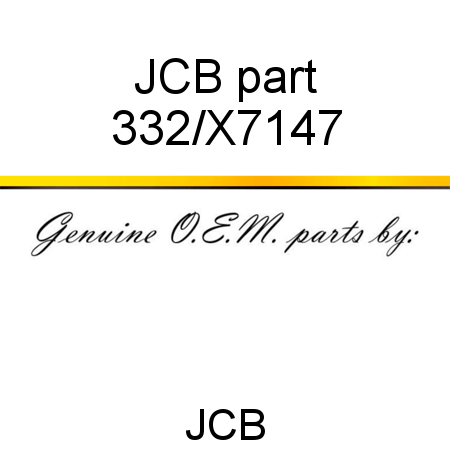 JCB part 332/X7147