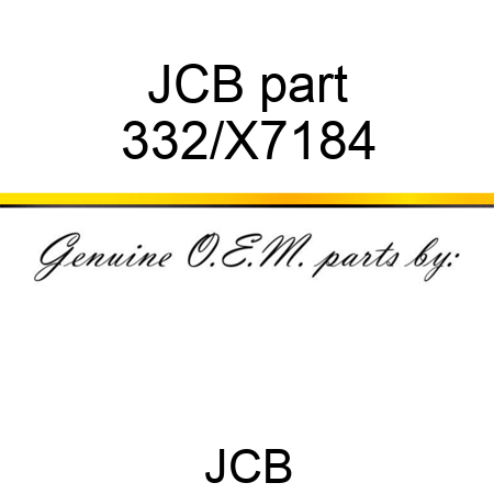 JCB part 332/X7184