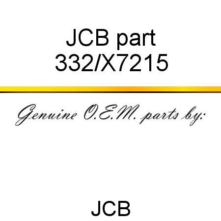 JCB part 332/X7215