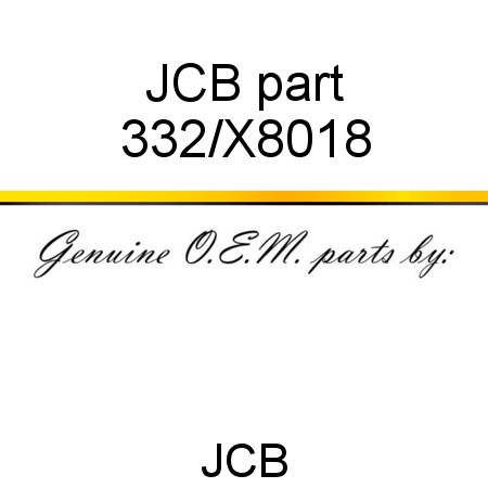 JCB part 332/X8018