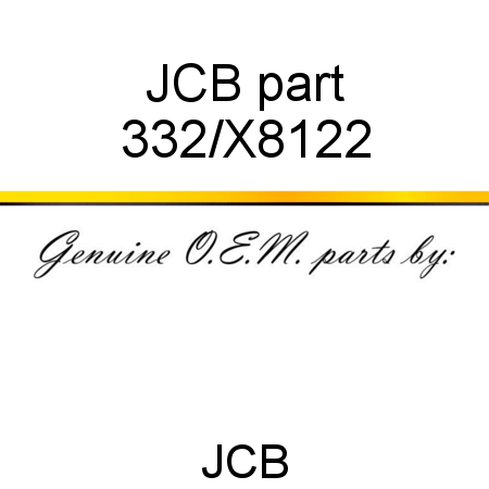 JCB part 332/X8122