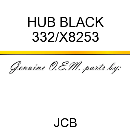 HUB BLACK 332/X8253