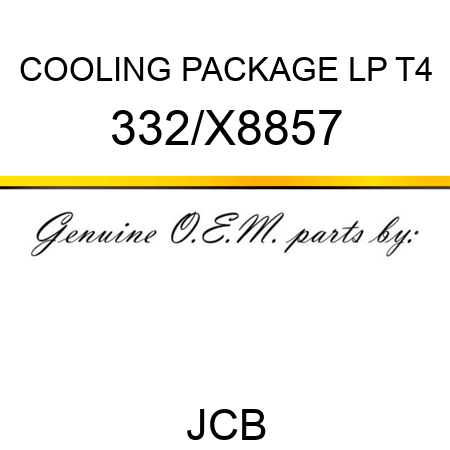 COOLING PACKAGE LP T4 332/X8857