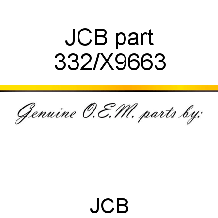 JCB part 332/X9663