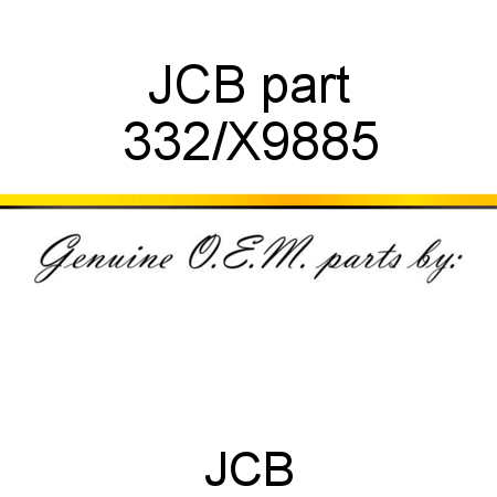 JCB part 332/X9885