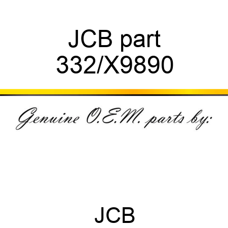 JCB part 332/X9890