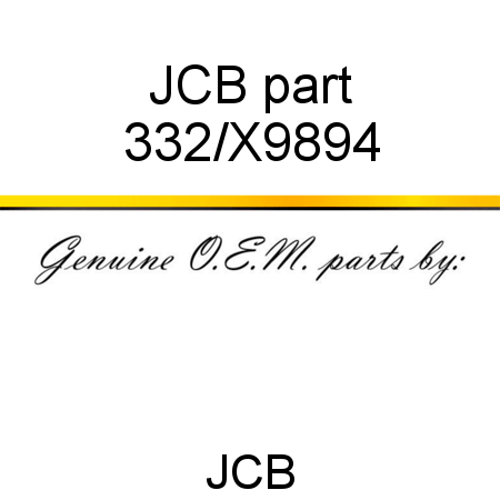 JCB part 332/X9894