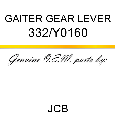 GAITER GEAR LEVER 332/Y0160