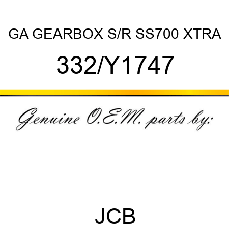 GA GEARBOX S/R SS700 XTRA 332/Y1747