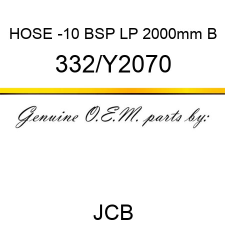 HOSE -10 BSP LP 2000mm B 332/Y2070