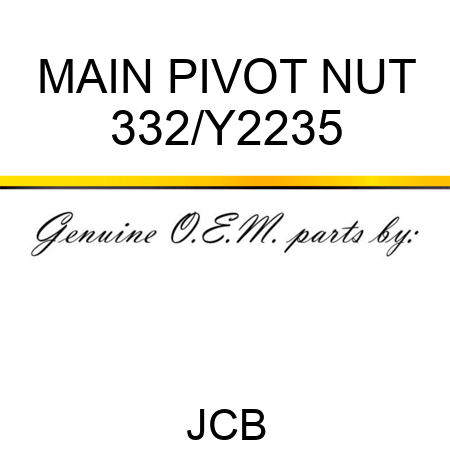 MAIN PIVOT NUT 332/Y2235