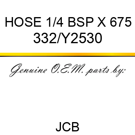 HOSE 1/4 BSP X 675 332/Y2530
