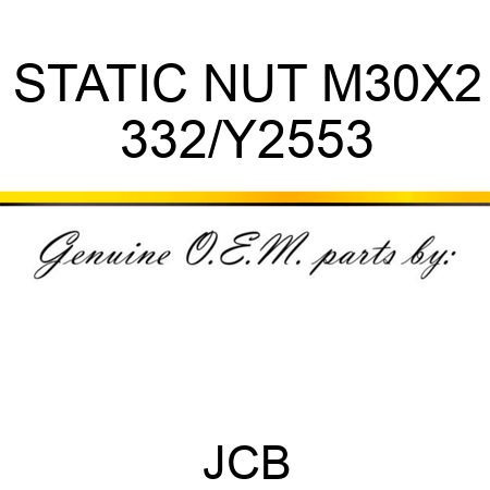 STATIC NUT M30X2 332/Y2553