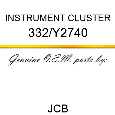 INSTRUMENT CLUSTER 332/Y2740