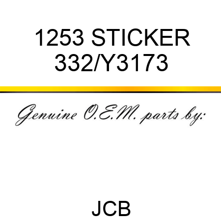 1253 STICKER 332/Y3173