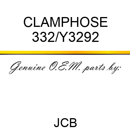 CLAMPHOSE 332/Y3292