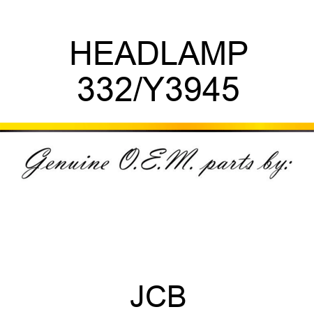 HEADLAMP 332/Y3945