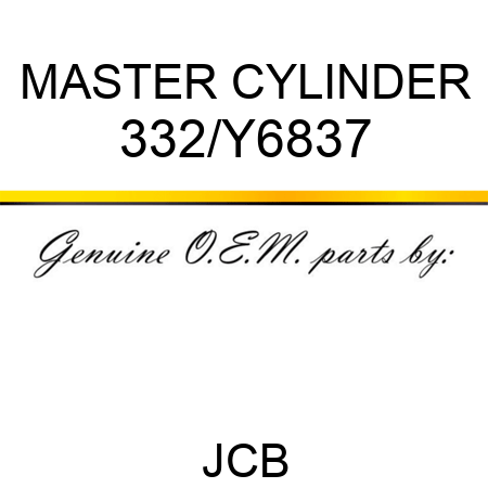 MASTER CYLINDER 332/Y6837