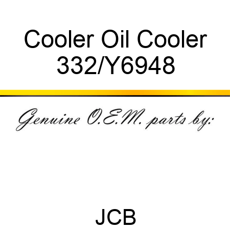 Cooler Oil Cooler 332/Y6948