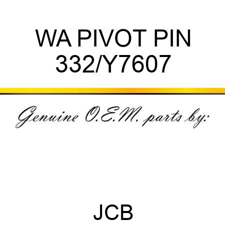 WA PIVOT PIN 332/Y7607