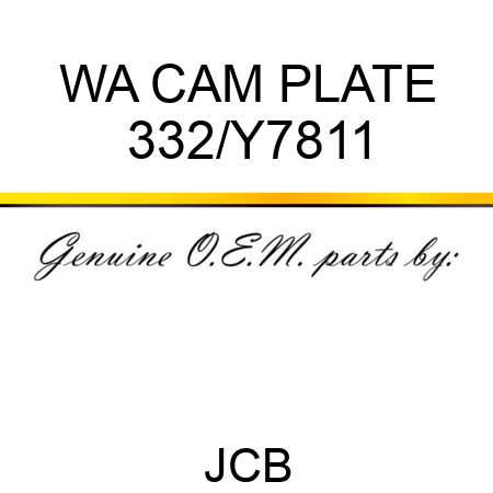 WA CAM PLATE 332/Y7811