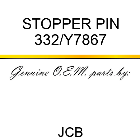 STOPPER PIN 332/Y7867