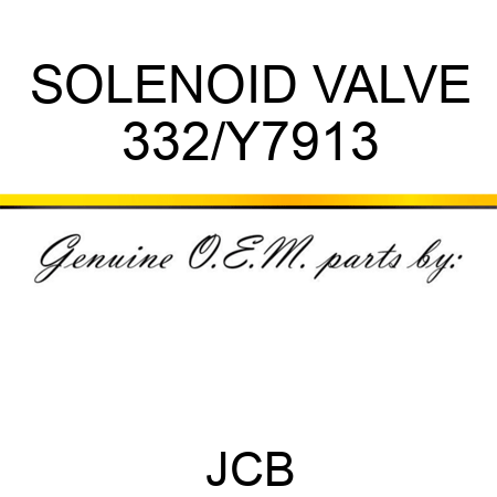 SOLENOID VALVE 332/Y7913