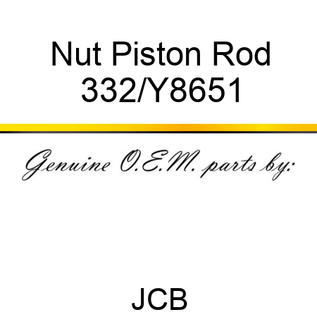 Nut Piston Rod 332/Y8651