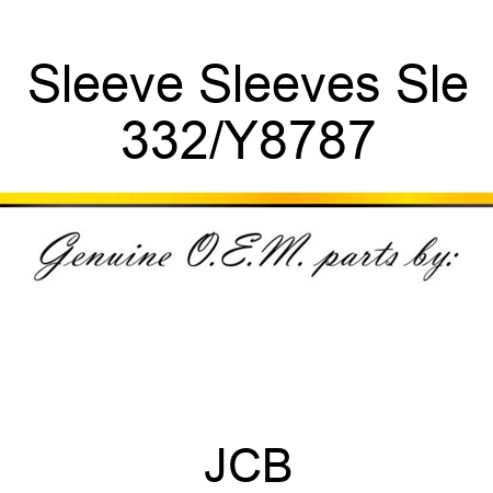 Sleeve Sleeves Sle 332/Y8787