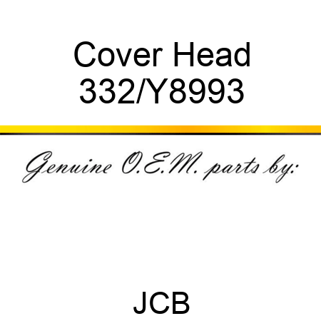 Cover Head 332/Y8993