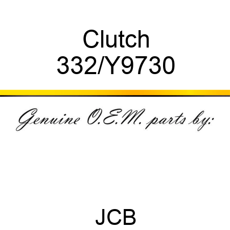 Clutch 332/Y9730