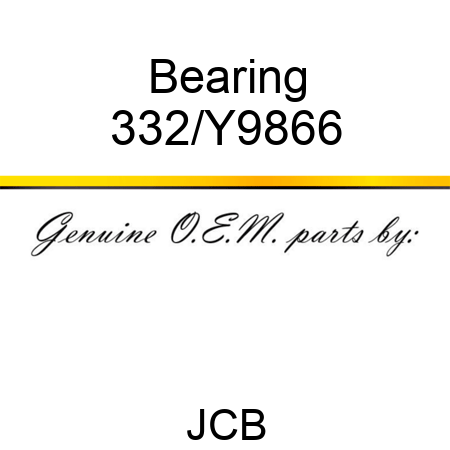 Bearing 332/Y9866