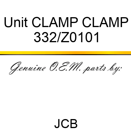 Unit CLAMP CLAMP 332/Z0101