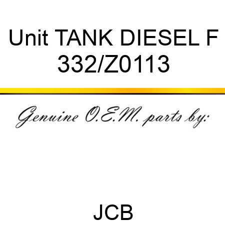 Unit TANK DIESEL F 332/Z0113