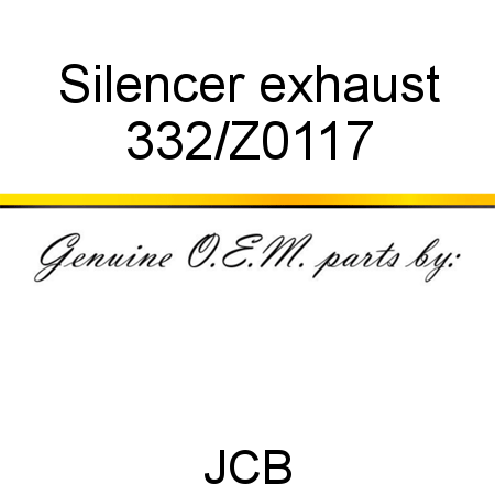 Silencer, exhaust 332/Z0117