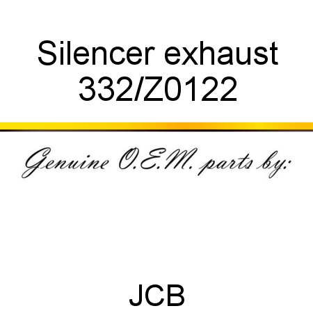 Silencer, exhaust 332/Z0122