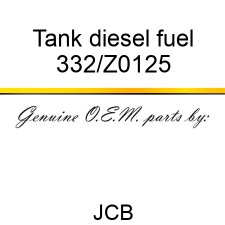 Tank diesel fuel 332/Z0125