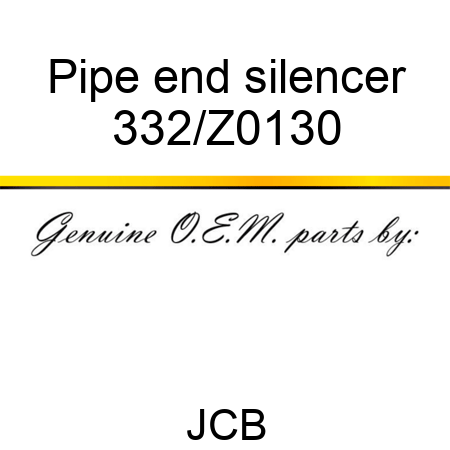 Pipe end silencer 332/Z0130