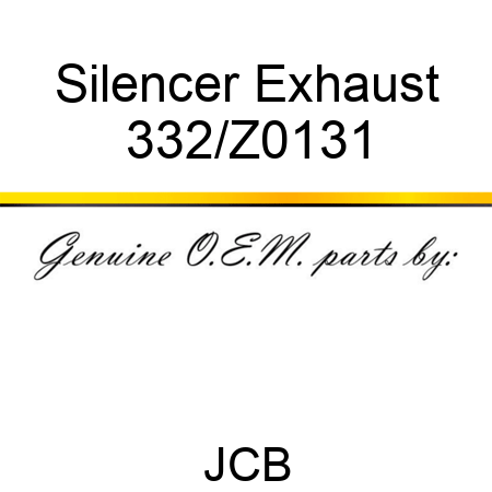 Silencer Exhaust 332/Z0131