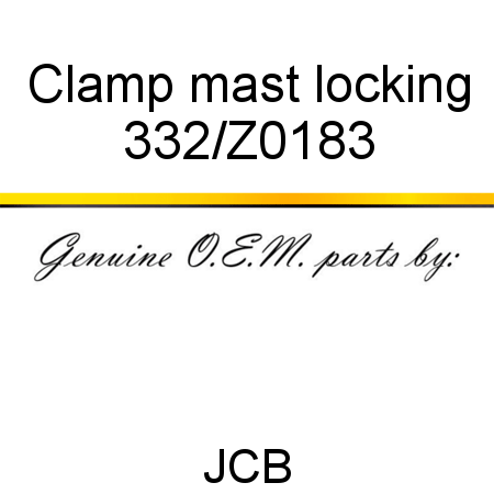 Clamp, mast locking 332/Z0183