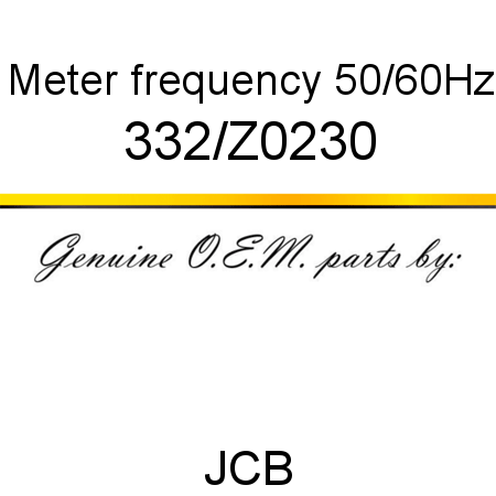 Meter, frequency 50/60Hz 332/Z0230