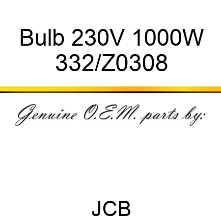 Bulb 230V 1000W 332/Z0308