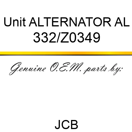 Unit ALTERNATOR AL 332/Z0349